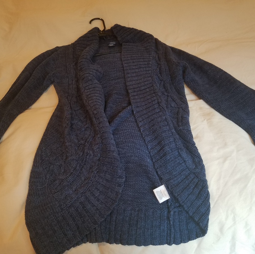 Blue winter cardigan